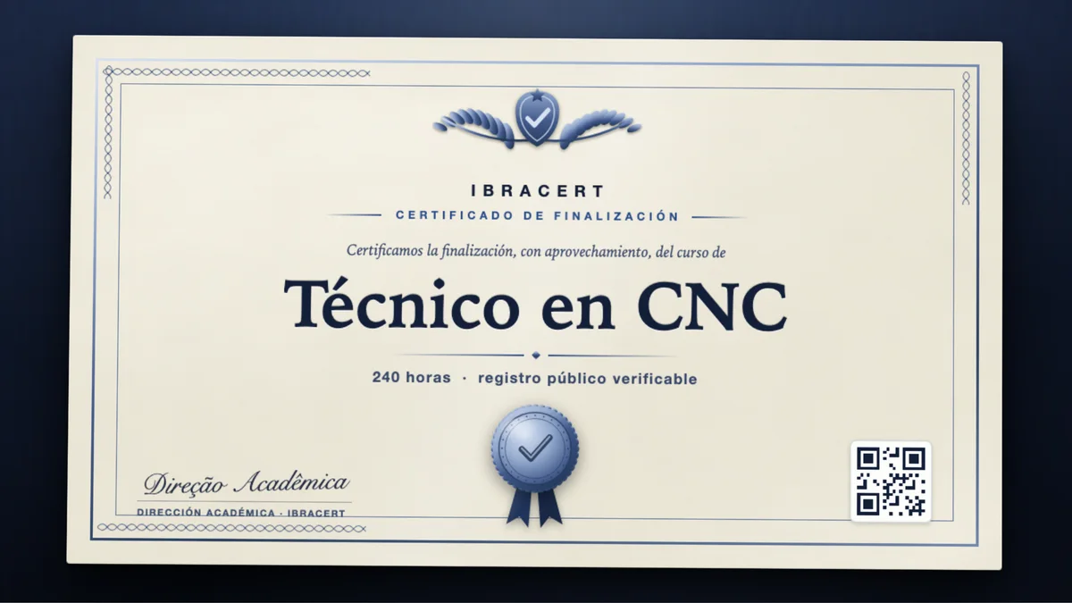 Portada del curso Técnico en CNC