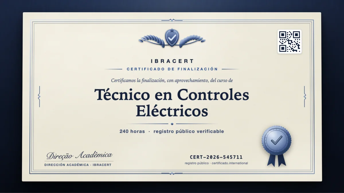 Portada del curso Técnico en Controles Eléctricos