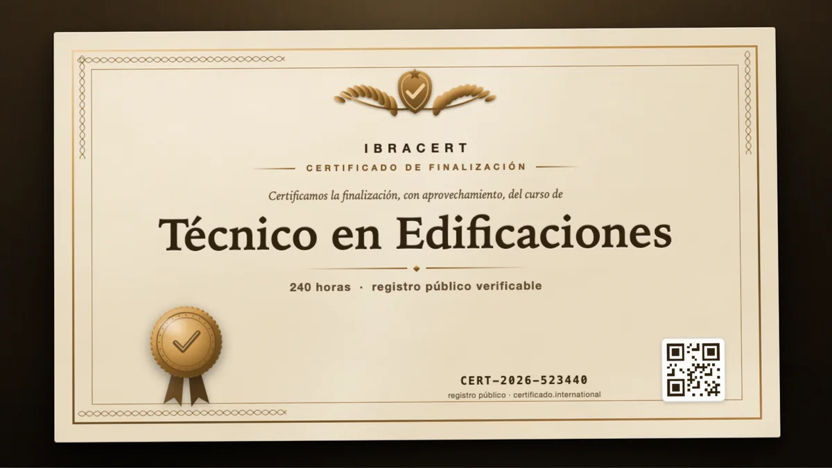 Portada del curso Técnico en Edificaciones