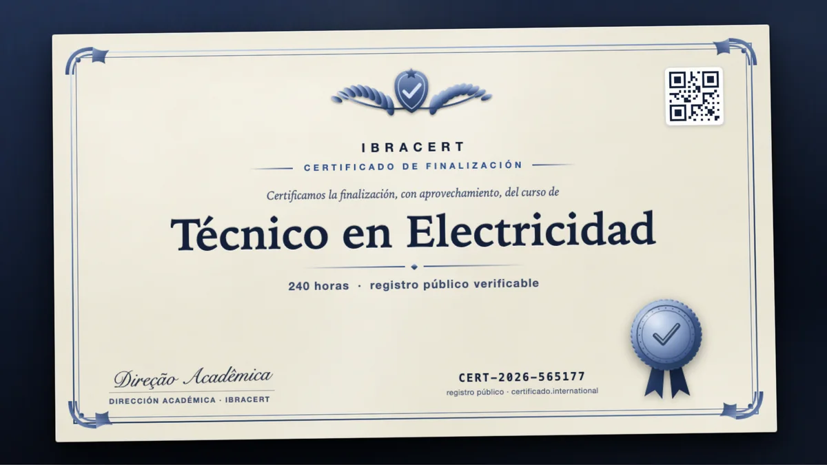 Portada del curso Técnico en Electricidad