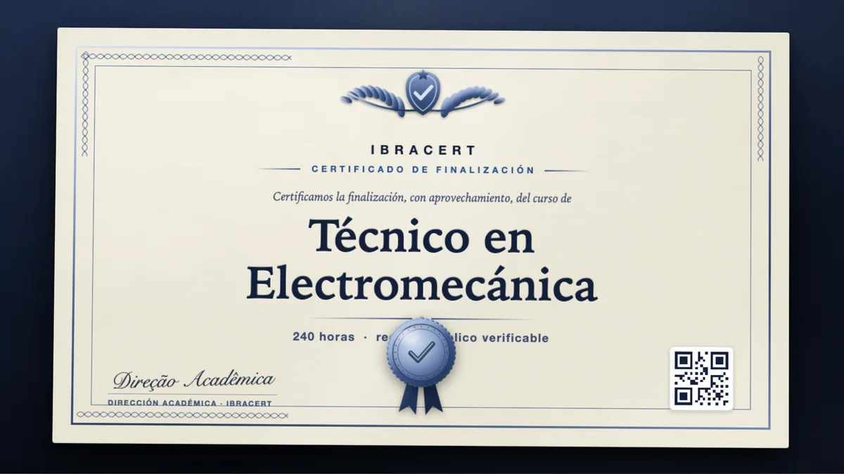 Portada del curso Técnico en Electromecánica