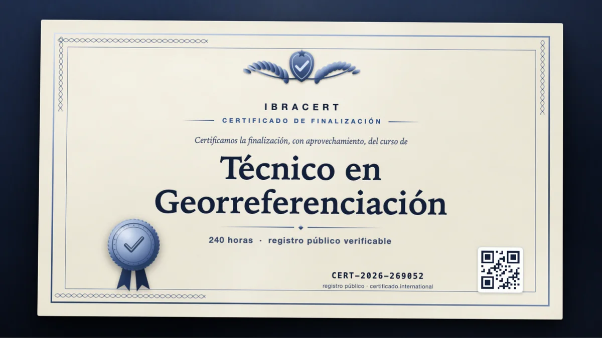 Portada del curso Técnico en Georreferenciación