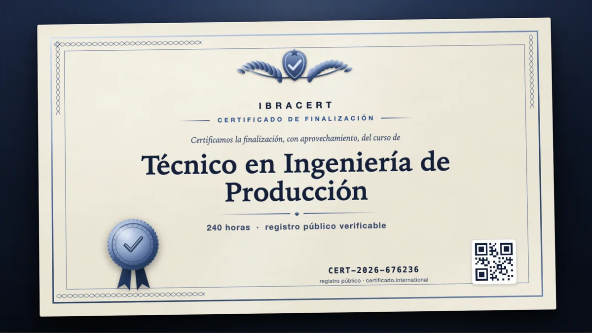Portada del curso Técnico en Ingeniería de Producción
