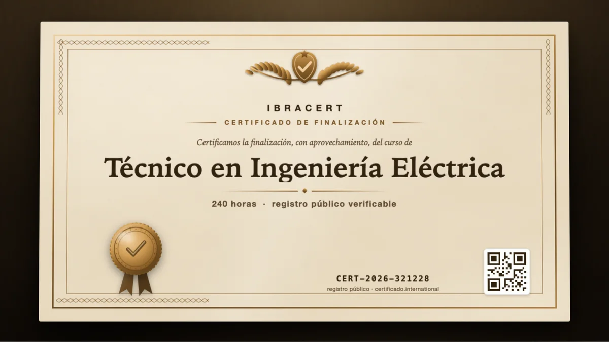 Portada del curso Técnico en Ingeniería Eléctrica