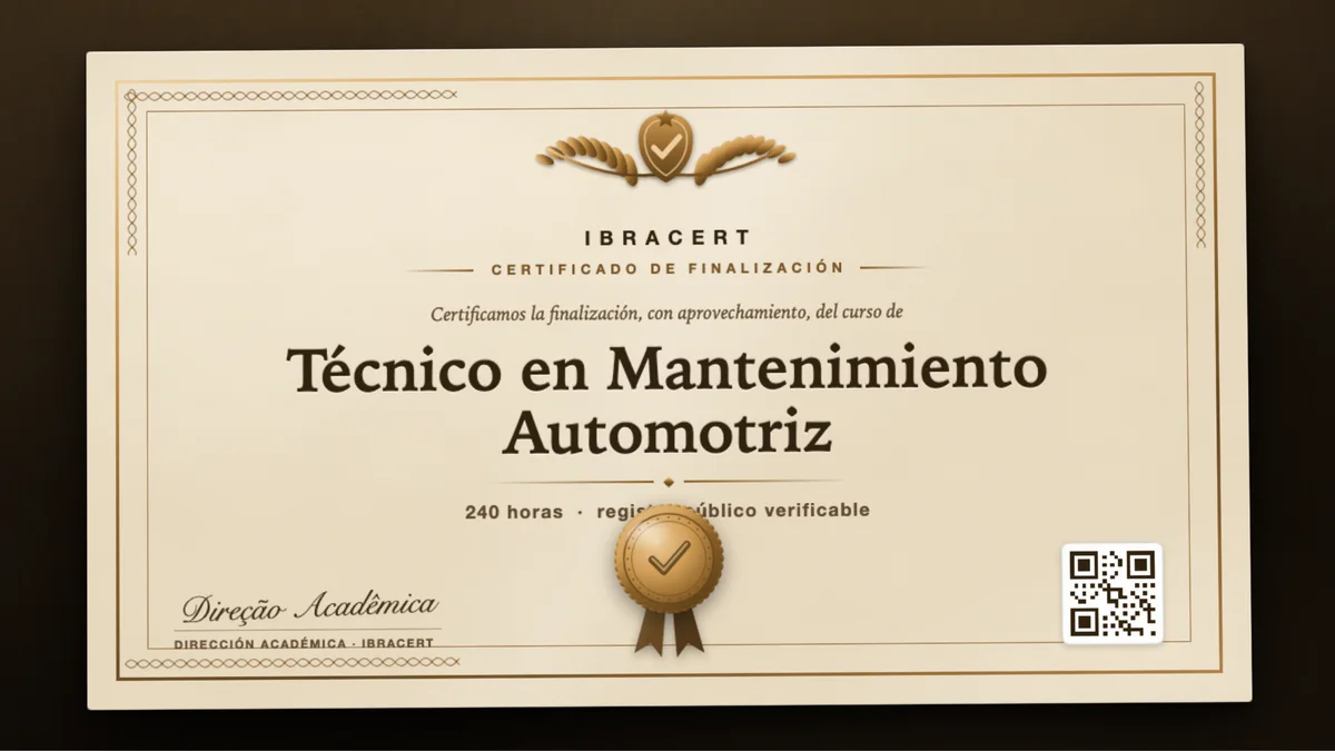 Portada del curso Técnico en Mantenimiento Automotriz