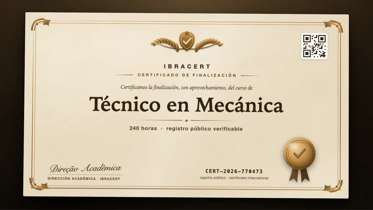Portada del curso Técnico en Mecánica