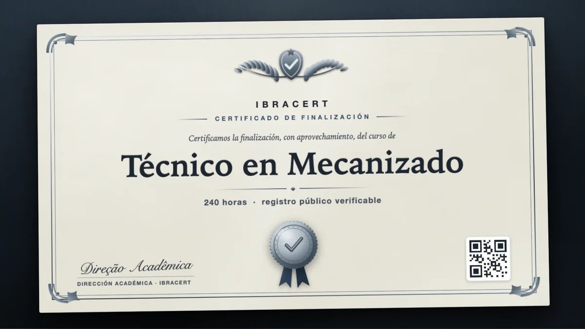 Portada del curso Técnico en Mecanizado