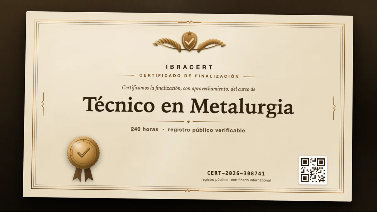 Portada del curso Técnico en Metalurgia