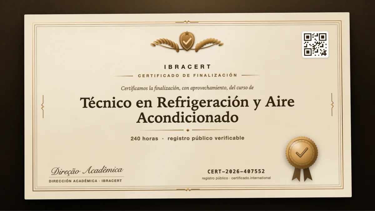 Portada del curso Técnico en Refrigeración y Aire Acondicionado