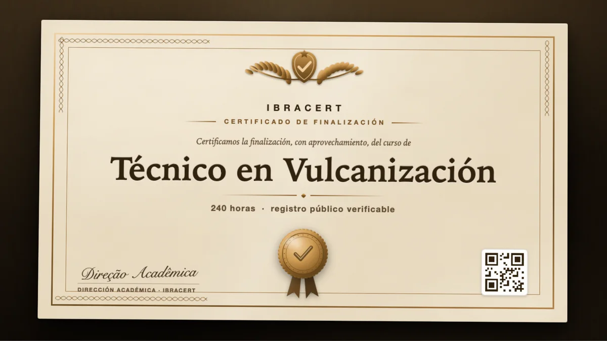 Portada del curso Técnico en Vulcanización