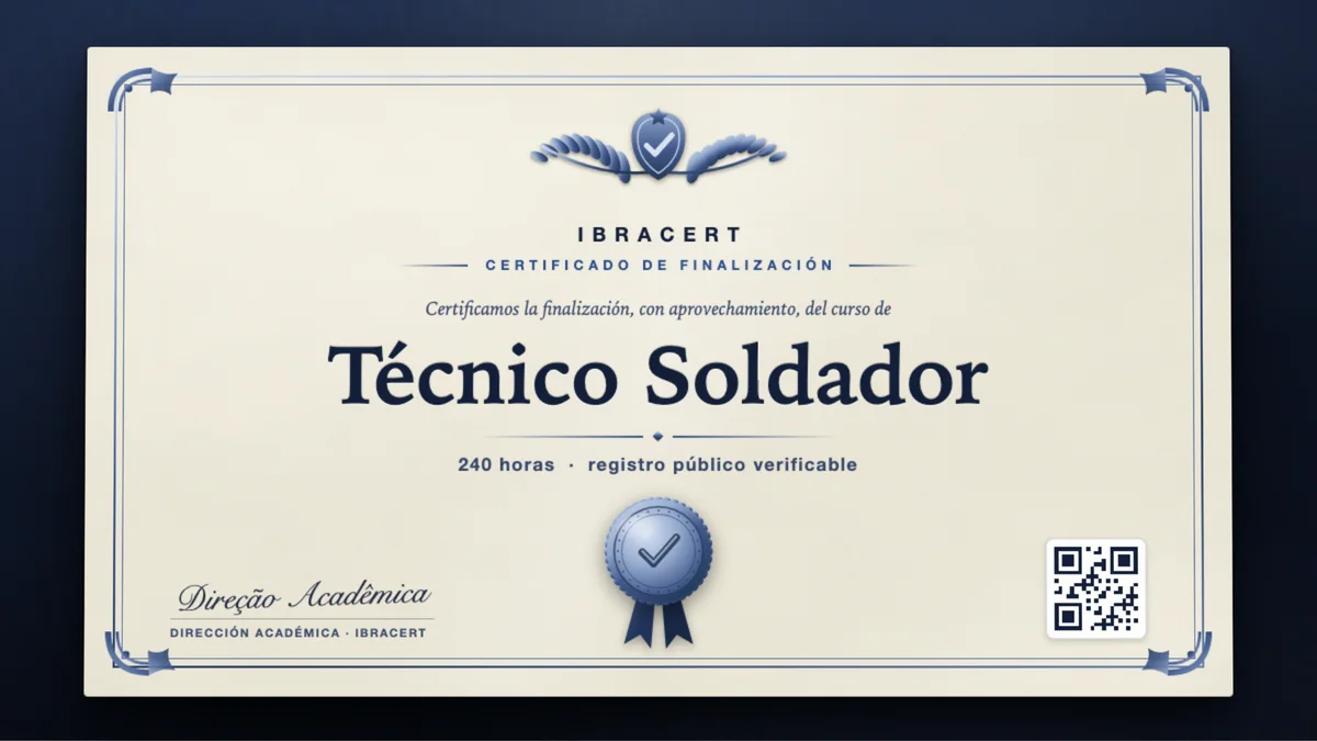 Portada del curso Técnico Soldador
