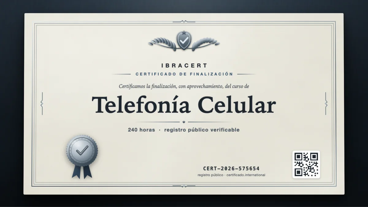 Portada del curso Telefonía Celular