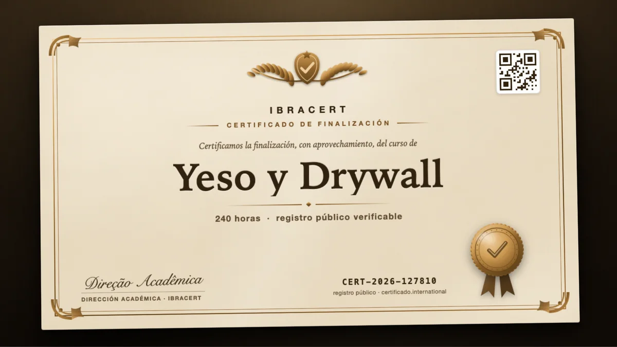 Portada del curso Yeso y Drywall