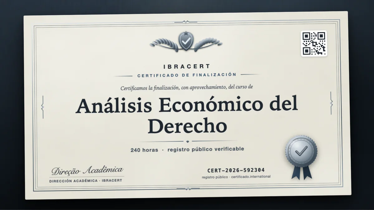 Portada del curso Análisis Económico del Derecho