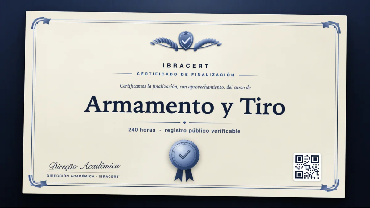 Portada del curso Armamento y Tiro