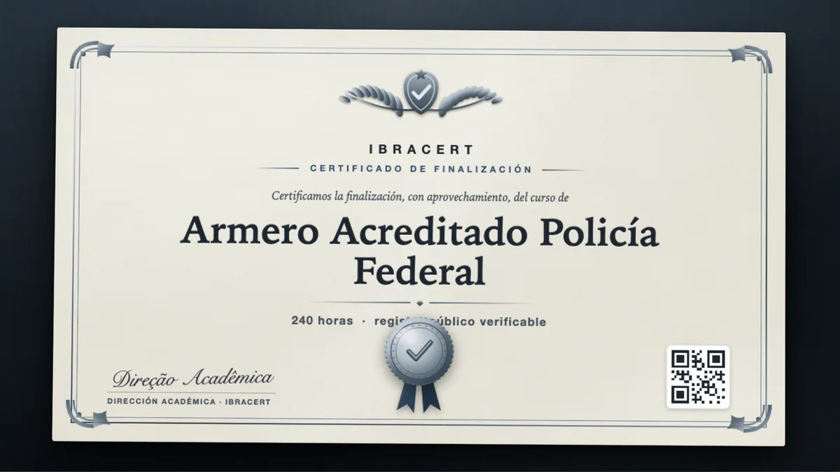 Portada del curso Armero Acreditado Policía Federal