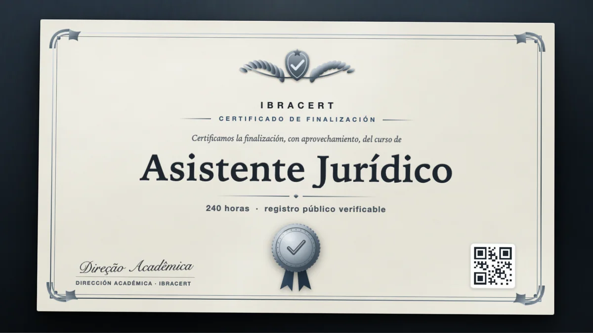 Portada del curso Asistente Jurídico
