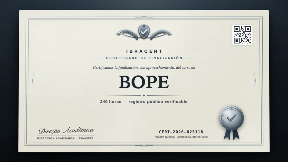 Portada del curso BOPE