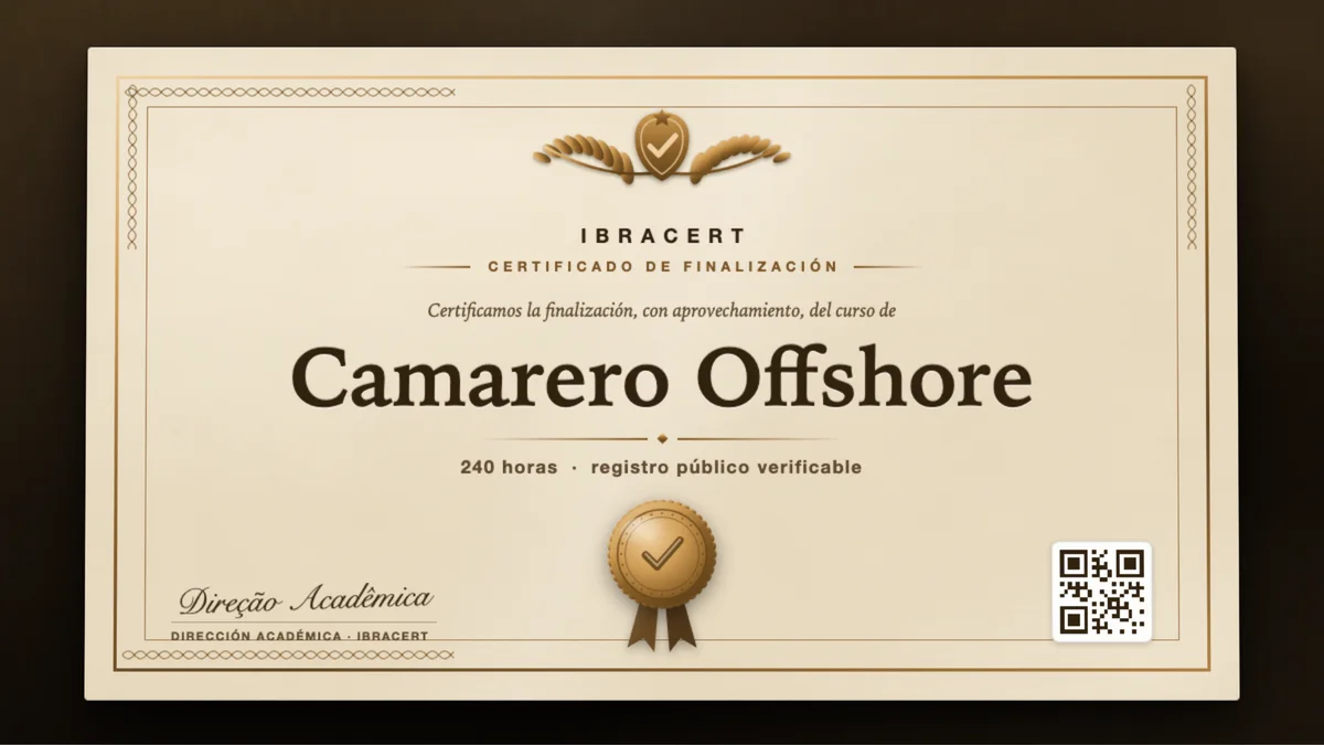 Portada del curso Camarero Offshore