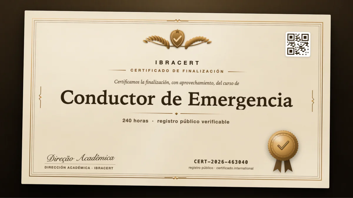 Portada del curso Conductor de Emergencia