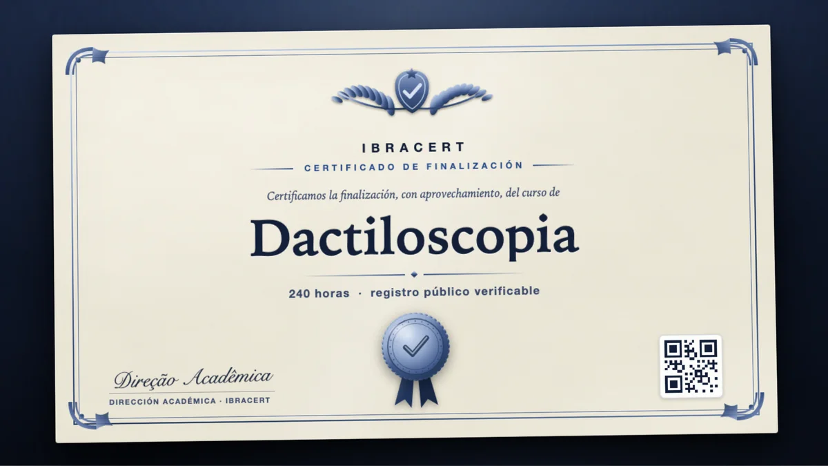 Portada del curso Dactiloscopia