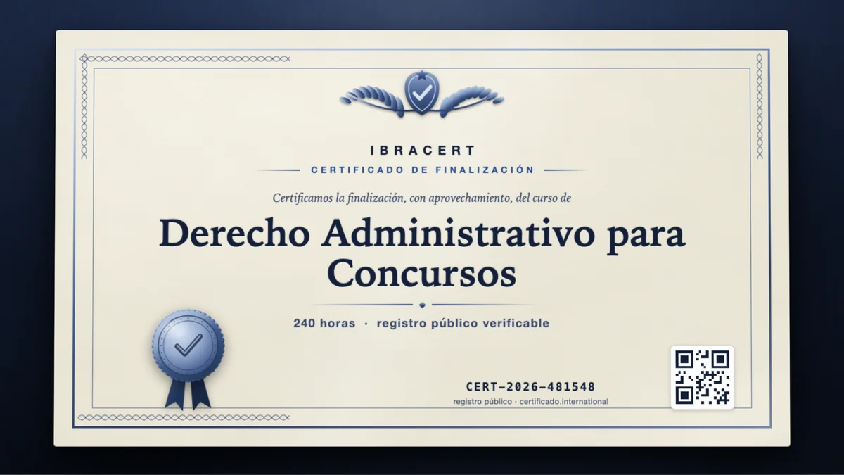 Portada del curso Derecho Administrativo para Concursos