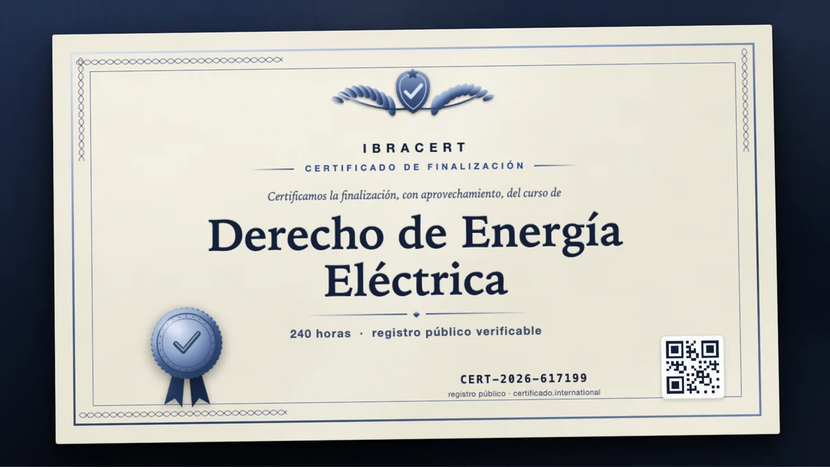 Portada del curso Derecho de Energía Eléctrica