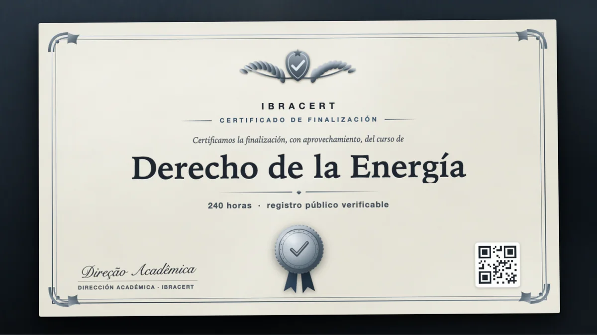 Portada del curso Derecho de la Energía