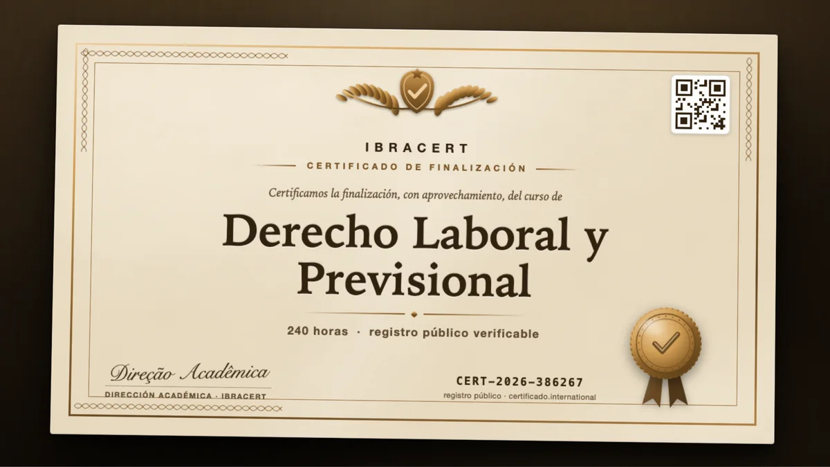 Portada del curso Derecho Laboral y Previsional