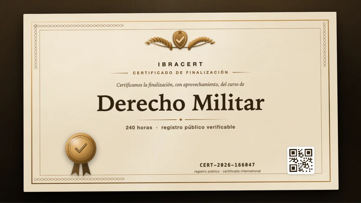 Portada del curso Derecho Militar