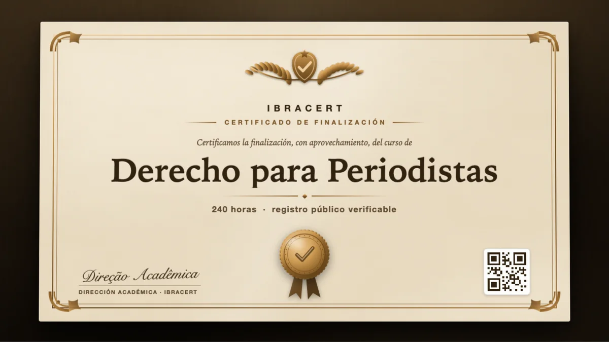 Portada del curso Derecho para Periodistas