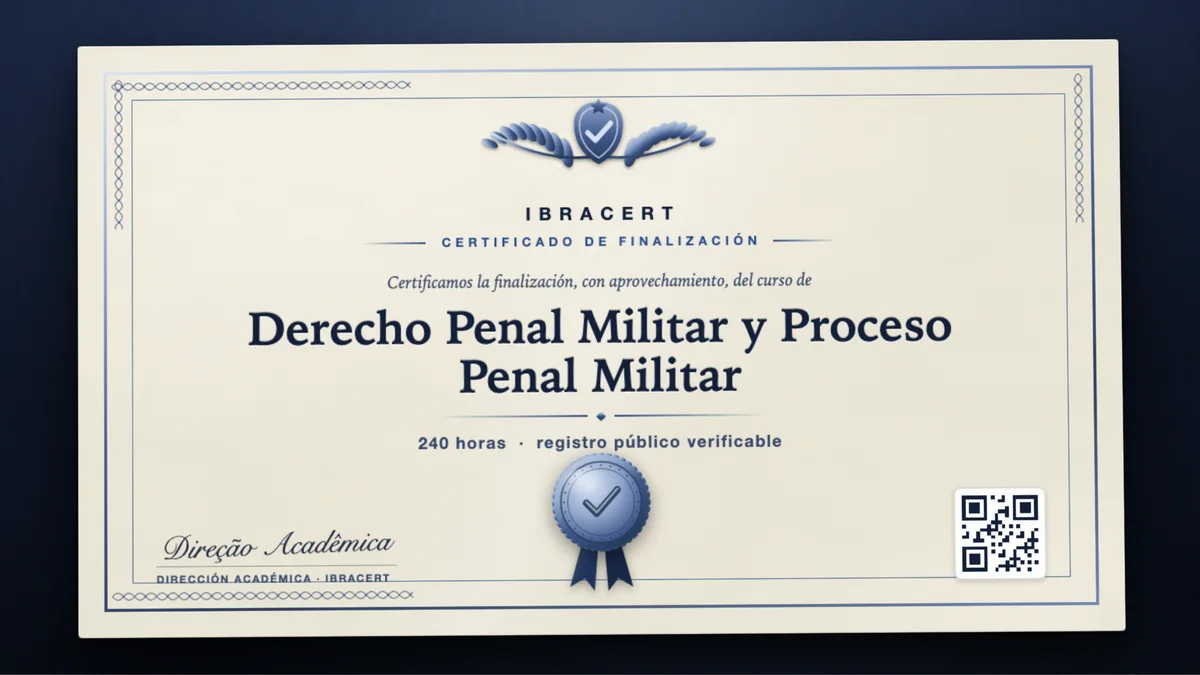 Portada del curso Derecho Penal Militar y Proceso Penal Militar