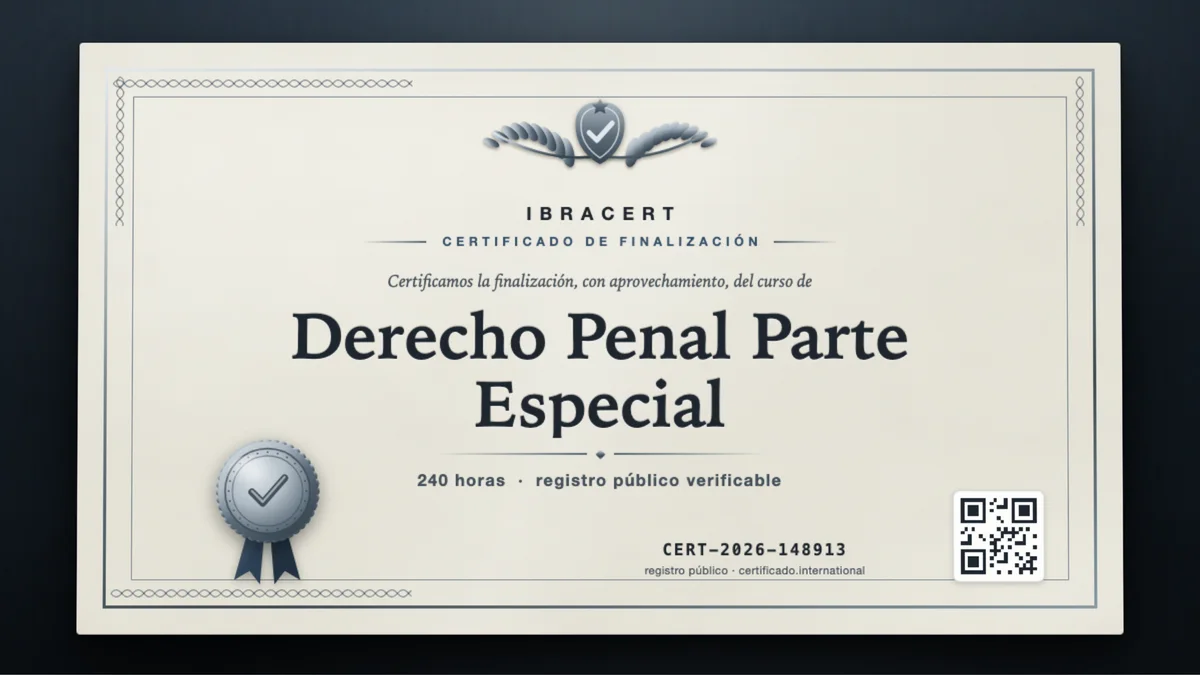 Portada del curso Derecho Penal Parte Especial