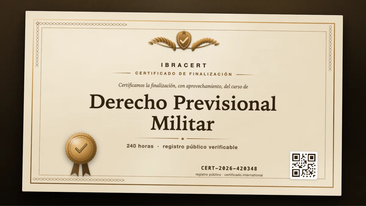 Portada del curso Derecho Previsional Militar