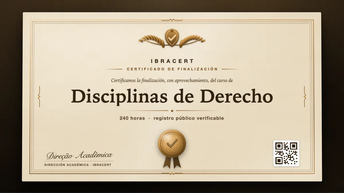 Portada del curso Disciplinas de Derecho