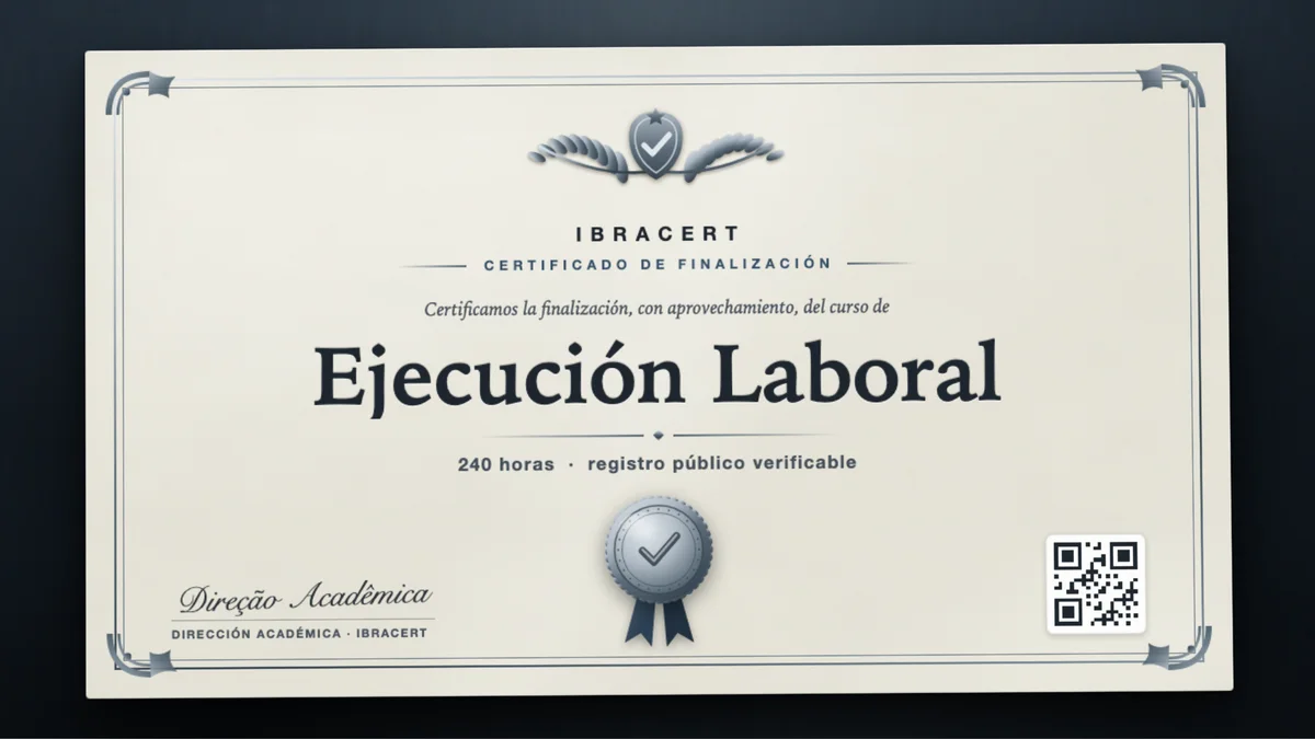 Portada del curso Ejecución Laboral