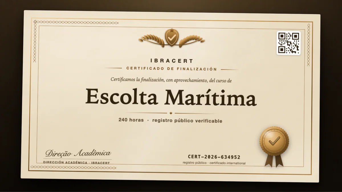 Portada del curso Escolta Marítima