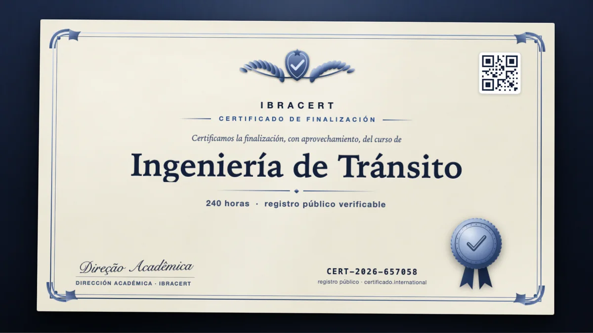 Portada del curso Ingeniería de Tránsito