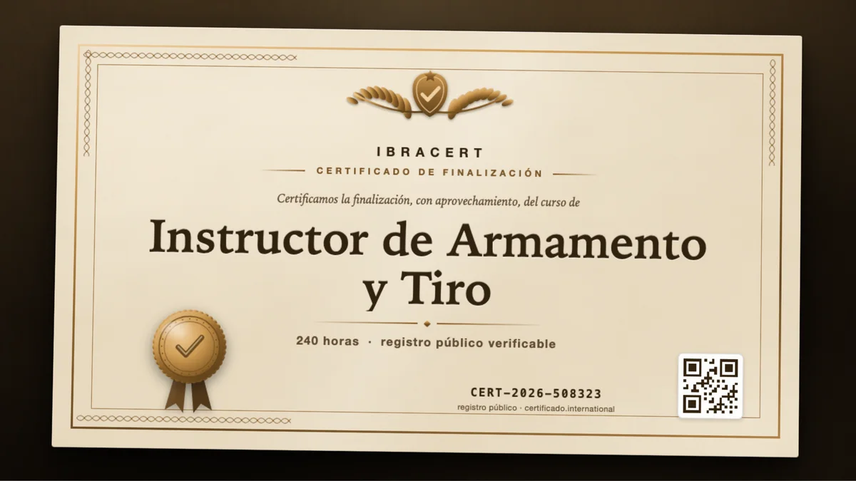 Portada del curso Instructor de Armamento y Tiro