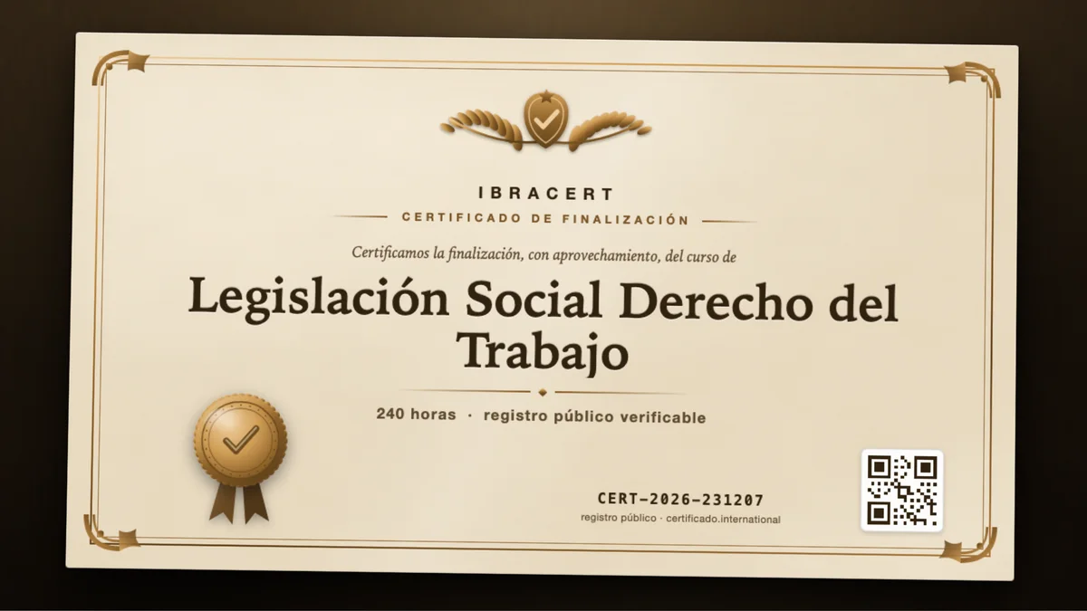 Portada del curso Legislación Social Derecho del Trabajo