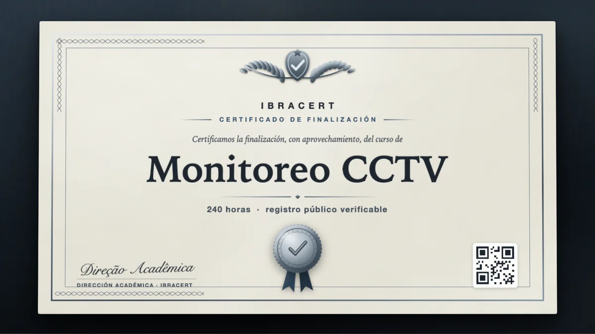 Portada del curso Monitoreo CCTV