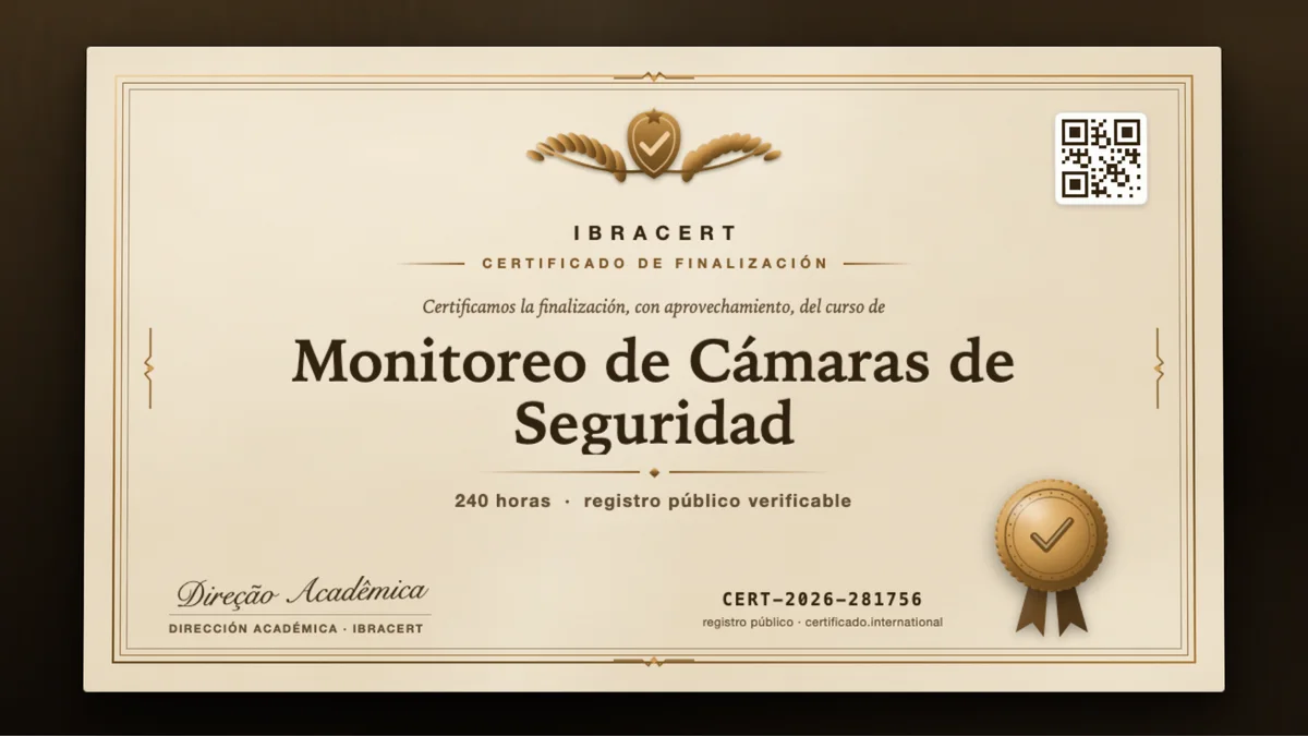 Portada del curso Monitoreo de Cámaras de Seguridad