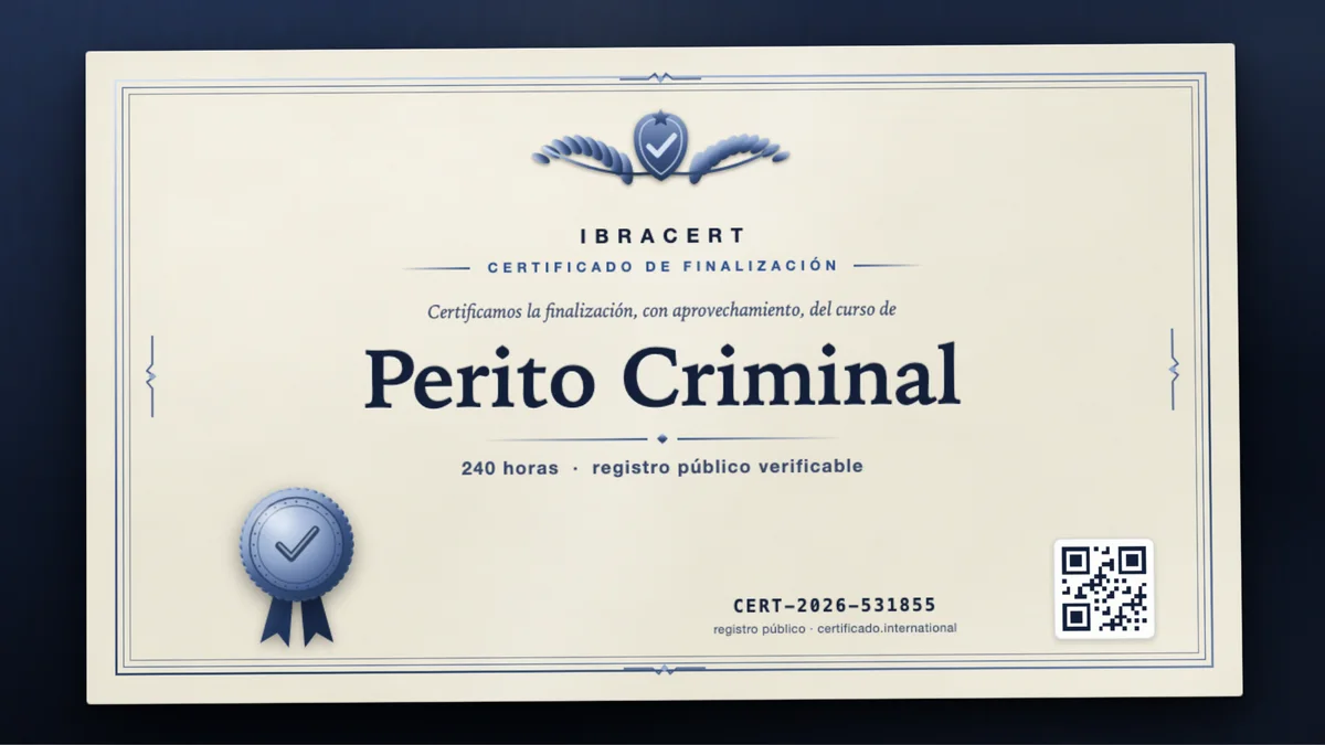 Portada del curso Perito Criminal