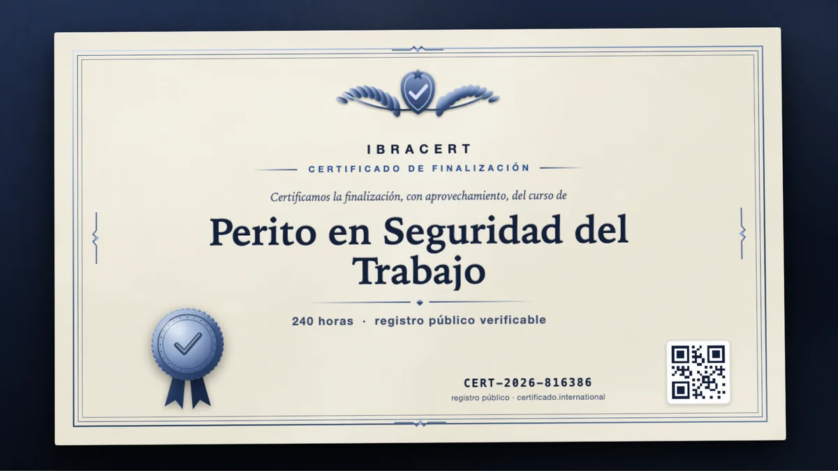 Portada del curso Perito en Seguridad del Trabajo