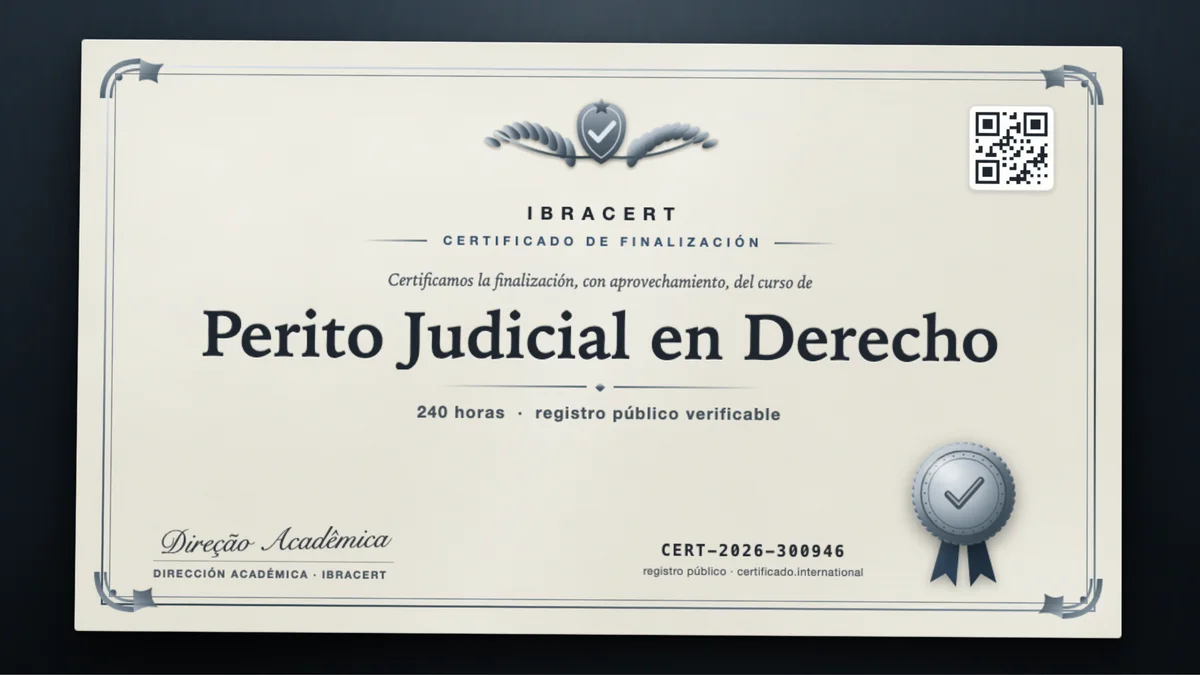 Portada del curso Perito Judicial en Derecho