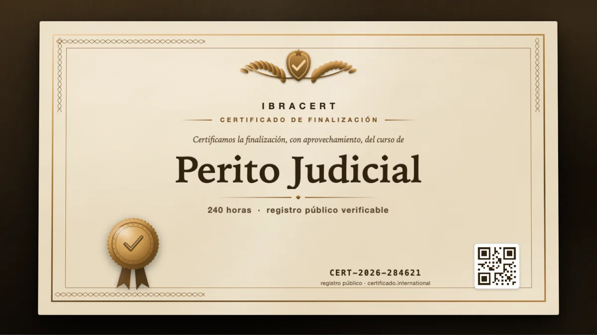 Portada del curso Perito Judicial
