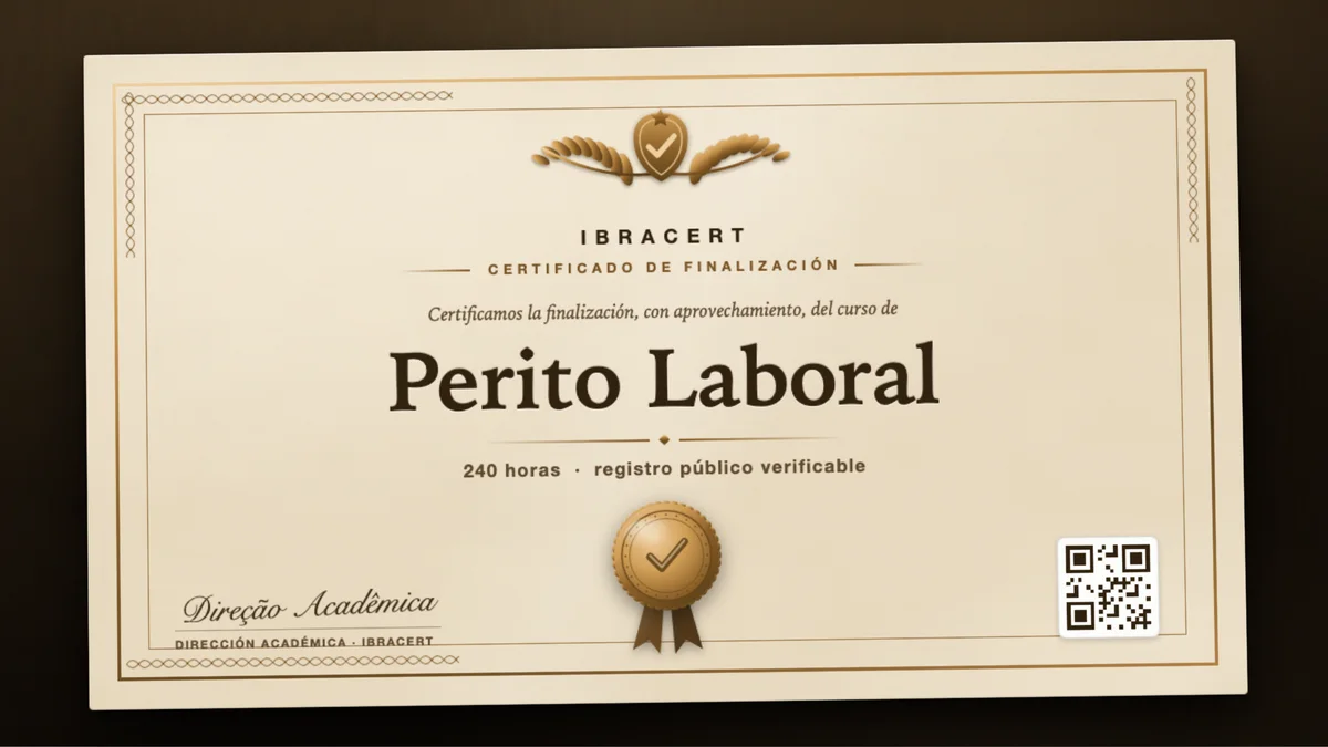Portada del curso Perito Laboral