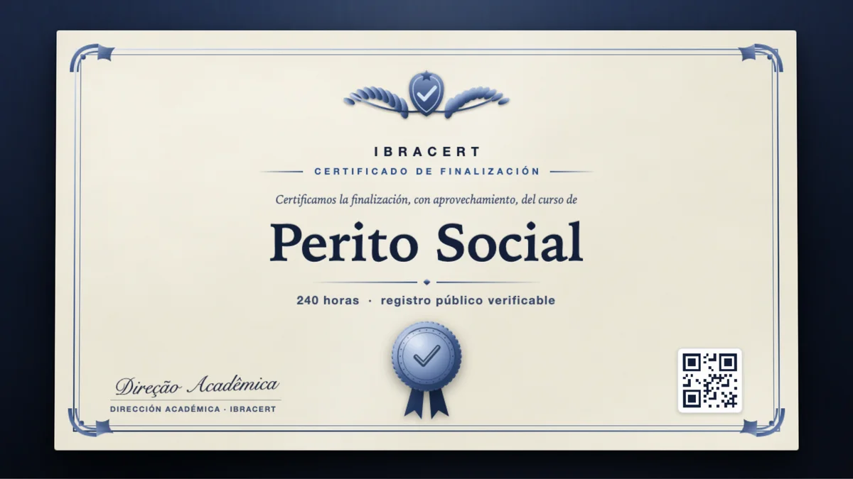 Portada del curso Perito Social