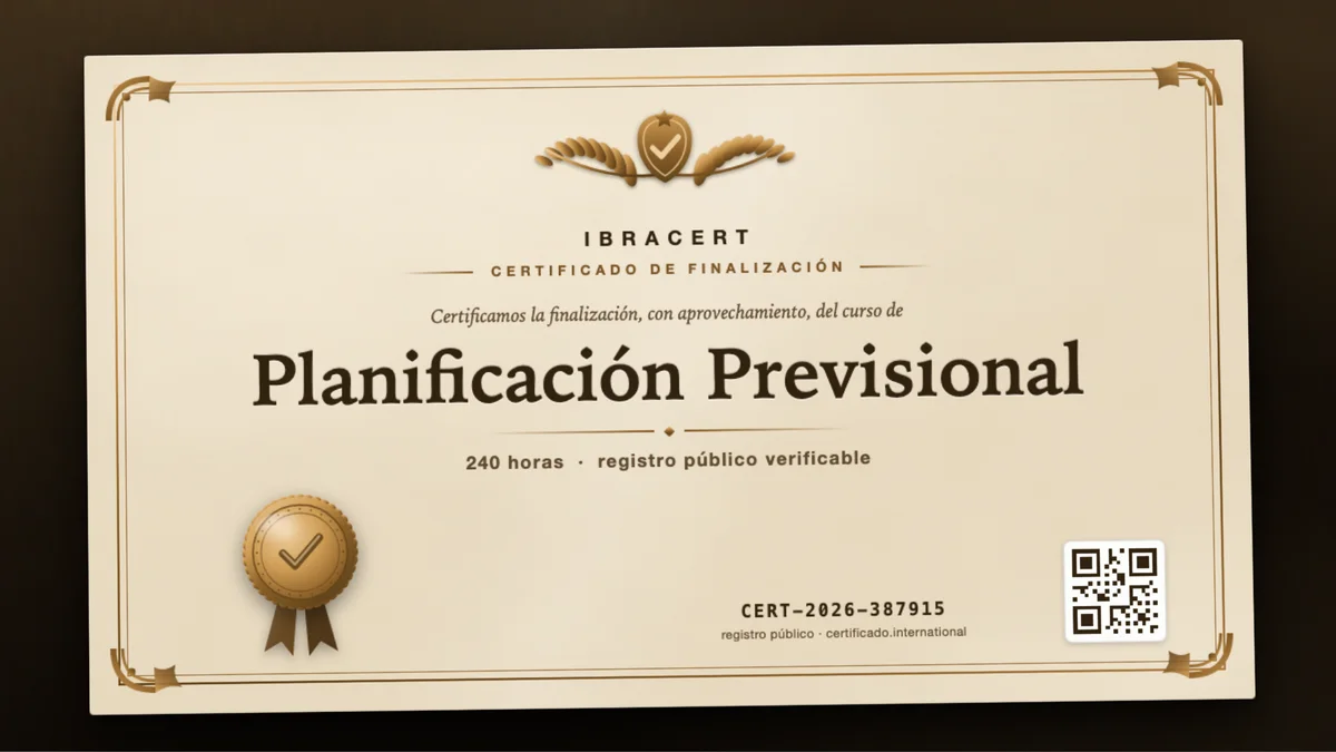 Portada del curso Planificación Previsional