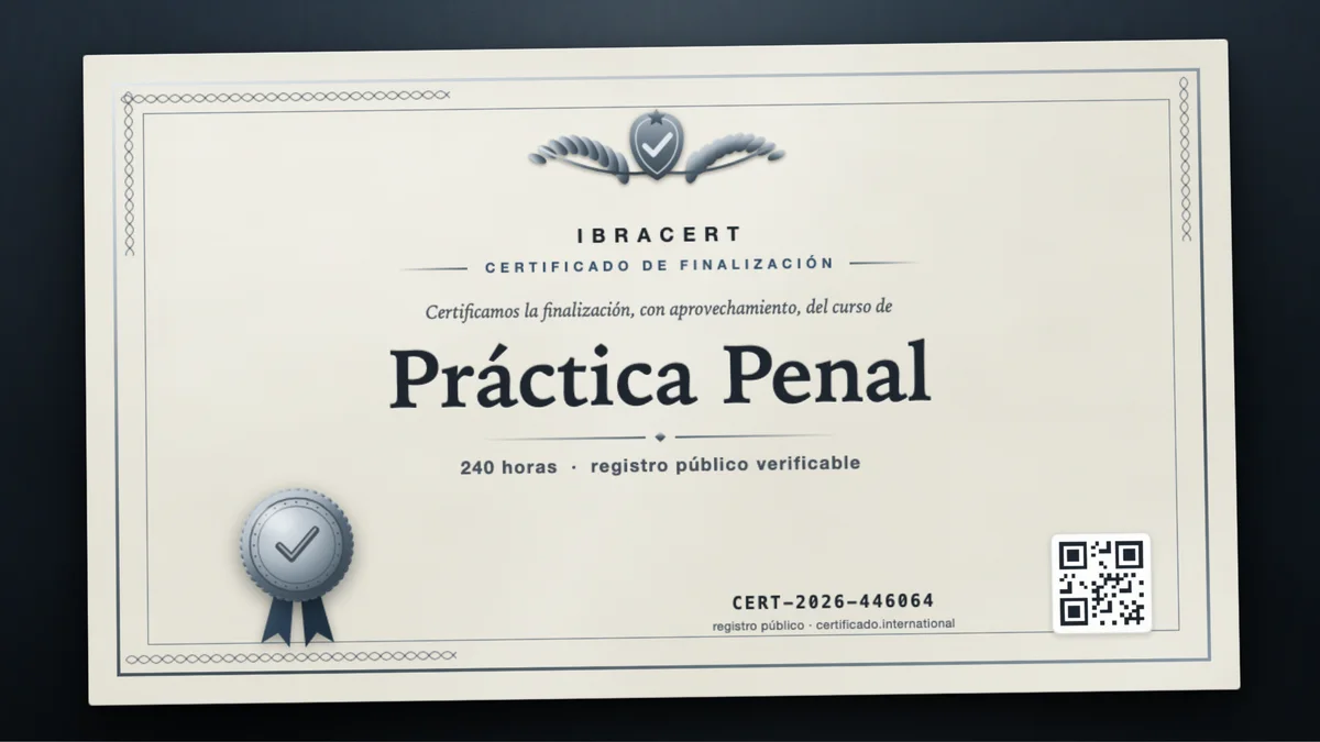 Portada del curso Práctica Penal